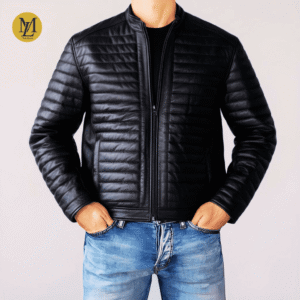 جاكيت جلد أسود ستايل dodon